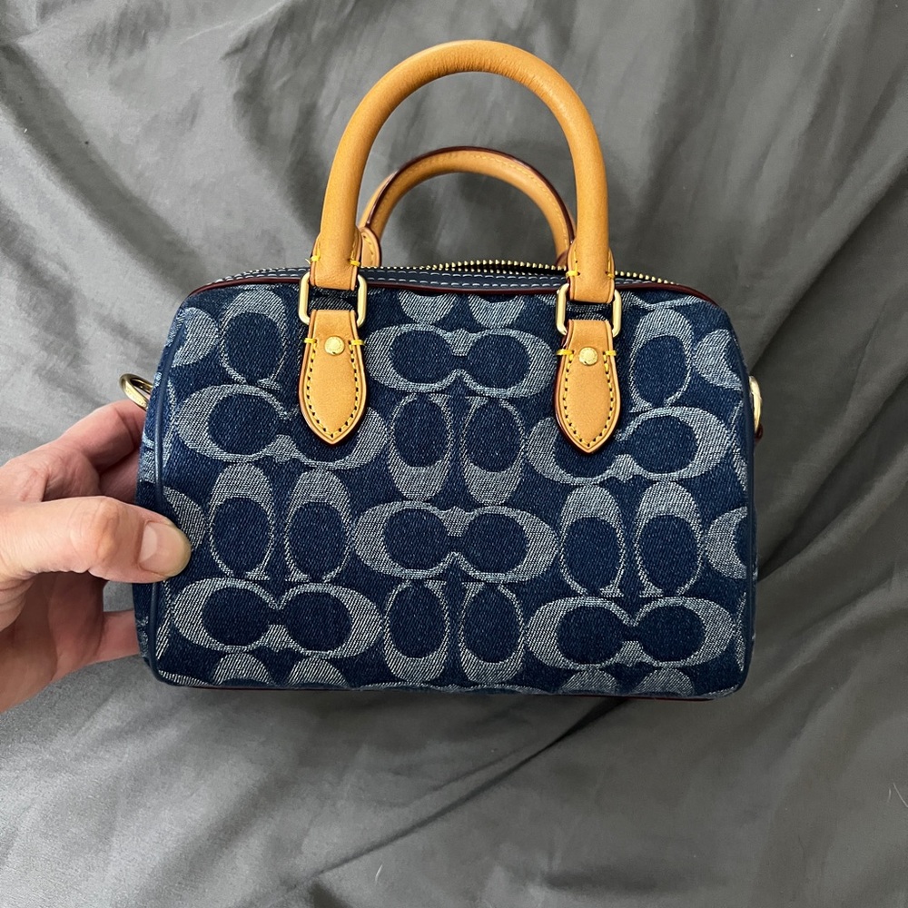 Coach denim mini Rowan RARE NWT - Picture 2 of 9